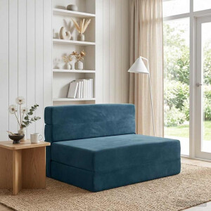 vidaXL Vouwbare Bankbed Blauw 70 x 72 x 60 cm Stof