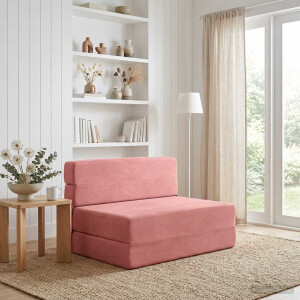 vidaXL Vouwbare Bankbed Roze 70 x 72 x 60 cm Stof