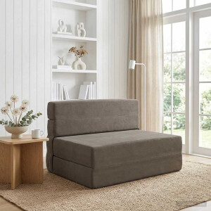 vidaXL Vouwbare Bankbed Lichtgrijs 70 x 72 x 60 cm Stof