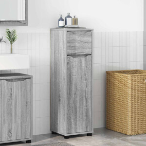 vidaXL Badkamer Kast Grijs Sonoma 30,5 x 30 x 101 cm Bewerkt hout