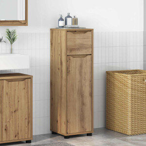 vidaXL Badkamer Kast Artisan Eiken 30,5 x 30 x 101 cm Bewerkt hout