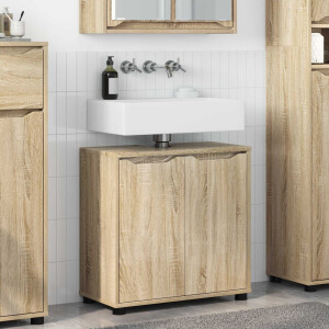 vidaXL Badkamer wastafelkast Sonoma Eiken 60 x 30 x 60 cm Bewerkt hout