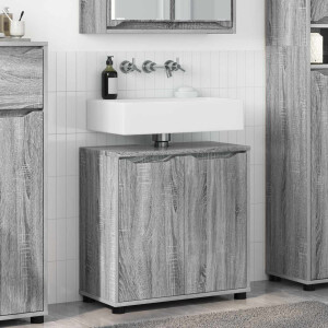 vidaXL Badkamer wastafelkast Grijs Sonoma 60 x 30 x 60 cm Bewerkt hout