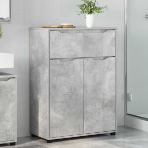 vidaXL Badkamer Kast Beton Grijs 72,5 x 36,5 x 100 cm Bewerkt hout