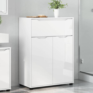 vidaXL Badkamer Kast Hoogglans wit 72,5 x 36,5 x 100 cm Bewerkt hout