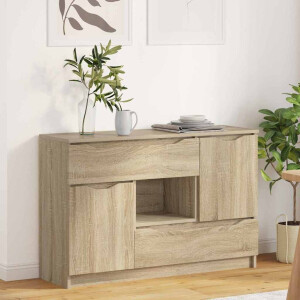 vidaXL Dressoir met lade Sonoma Eiken 100 x 30 x 65,6 Bewerkt hout