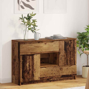 vidaXL Dressoir met lade Oud Hout 100 x 30 x 65,6 Bewerkt hout