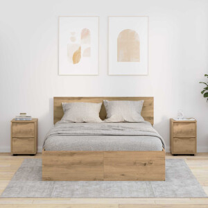 vidaXL Nachtkastjes 2 pcs Artisan Eiken 30,5 x 30 x 43 cm Bewerkt hout