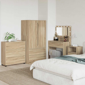 vidaXL Opbergkast Sonoma Eiken 80 x 31 x 81 cm Bewerkt hout