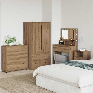 vidaXL Opbergkast Artisan Eiken 80 x 31 x 81 cm Bewerkt hout