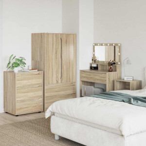 vidaXL Opbergkast Sonoma Eiken 60 x 48 x 81 cm Bewerkt hout