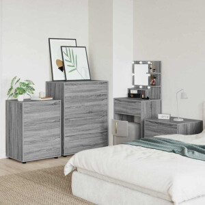 vidaXL Opbergkast Grijs Sonoma 60 x 48 x 81 cm Bewerkt hout