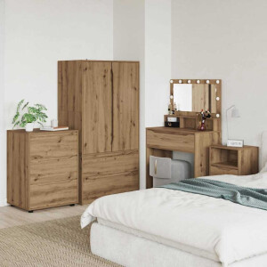 vidaXL Opbergkast Artisan Eiken 60 x 48 x 81 cm Bewerkt hout