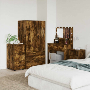 vidaXL Opbergkast Gerookt eiken 40 x 48 x 81 cm Bewerkt hout
