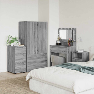 vidaXL Opbergkast Grijs Sonoma 40 x 48 x 81 cm Bewerkt hout