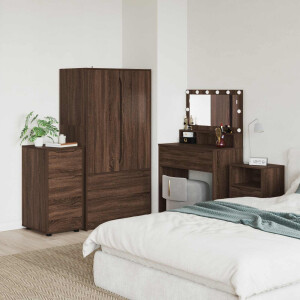 vidaXL Opbergkast Bruin Eiken 40 x 48 x 81 cm Bewerkt hout