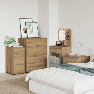 vidaXL Opbergkast Artisan Eiken 40 x 48 x 81 cm Bewerkt hout