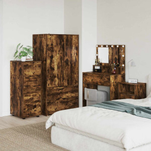 vidaXL Opbergkast Gerookt eiken 40 x 48 x 105 cm Bewerkt hout