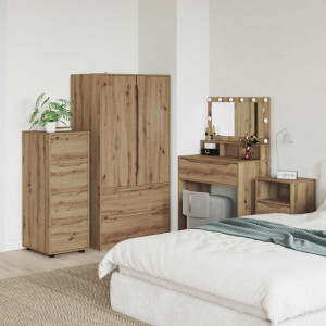vidaXL Opbergkast Artisan Eiken 40 x 48 x 105 cm Bewerkt hout