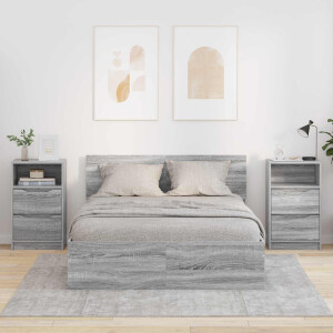 vidaXL Nachtkastjes 2 pcs Grijs Sonoma 40 x 30 x 467 cm Bewerkt hout