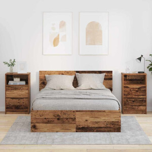 vidaXL Nachtkastjes 2 pcs Oud Hout 40 x 30 x 467 cm Bewerkt hout