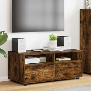 vidaXL TV-kast met lade Gerookt eiken 100 x 48 x 43 cm Bewerkt hout