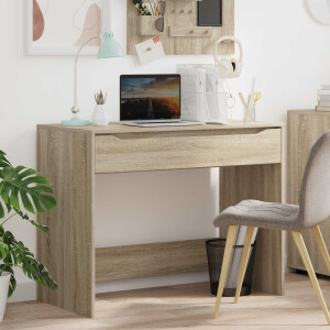 vidaXL Bureau Sonoma Eiken 100 x 50 x 78 cm Geconstrueerd hout