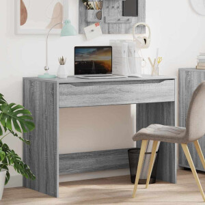 vidaXL Bureau met lade Grijs Sonoma 100 x 50 x 78 cm Bewerkt hout
