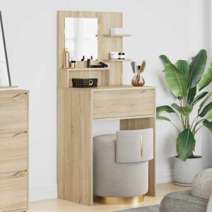 vidaXL Slaapkamer Kaptafels met lade Sonoma Eiken 80 x 39,6 x 135 cm