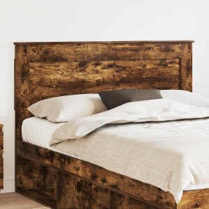 vidaXL Hoofdbord met hoofdeinde Gerookt eiken 160 cm Bewerkt hout