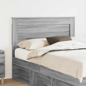 vidaXL Hoofdbord met hoofdeinde Grijs Sonoma 120 cm Bewerkt hout