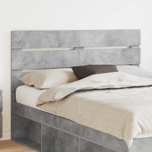 vidaXL Hoofdbord Beton Grijs Bewerkt hout