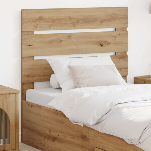 vidaXL Hoofdbord Artisan Eiken Bewerkt hout