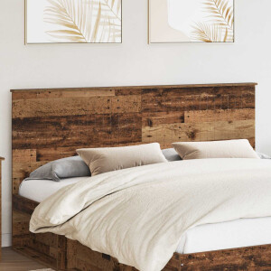 vidaXL Hoofdbord met hoofdeinde Oud Hout 180 cm Bewerkt hout