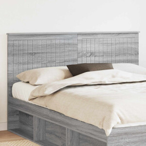 vidaXL Hoofdbord met hoofdeinde Grijs Sonoma 160 cm Bewerkt hout