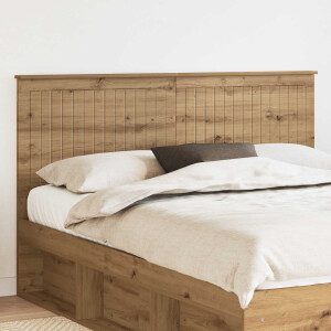vidaXL Hoofdbord met hoofdeinde Artisan Eiken 160 cm Bewerkt hout