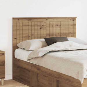 vidaXL Hoofdbord met hoofdeinde Artisan Eiken 135 cm Bewerkt hout