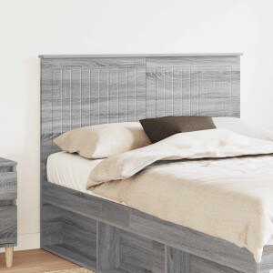 vidaXL Hoofdbord met hoofdeinde Grijs Sonoma 120 cm Bewerkt hout
