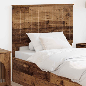 vidaXL Hoofdbord met hoofdeinde Oud Hout 90 cm Bewerkt hout