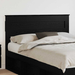 vidaXL Hoofdbord Zwart Eiken 140 cm Bewerkt hout