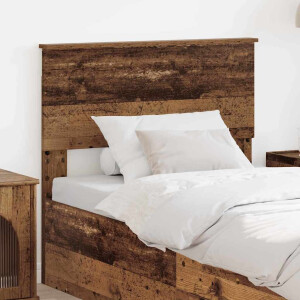vidaXL Hoofdbord met hoofdeinde Oud Hout 100 cm Bewerkt hout