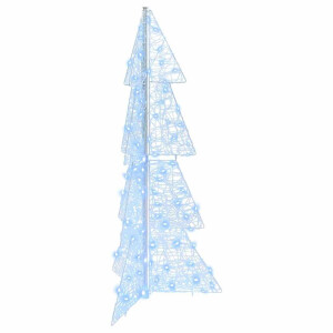 vidaXL Kerstboom met 100 LED Koud Wit 120 cm Acryl
