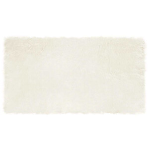 vidaXL Tapijt van imitatie TAFALLA Wit 60 x 110 cm Polyester