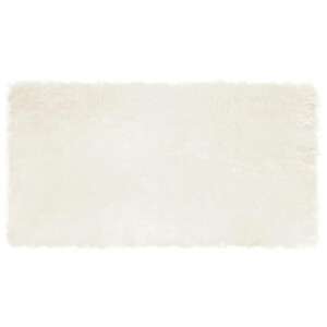 vidaXL Tapijt van imitatie TAFALLA Wit 80 x 150 cm Polyester