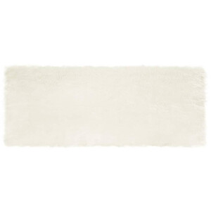 vidaXL Tapijt van imitatie TAFALLA Wit 80 x 200 cm Polyester