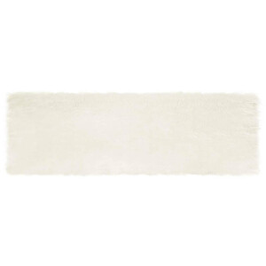 vidaXL Tapijt van imitatie TAFALLA Wit 80 x 250 cm Polyester
