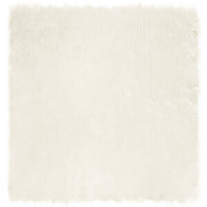 vidaXL Tapijt van imitatie TAFALLA Wit 120 x 120 cm Polyester