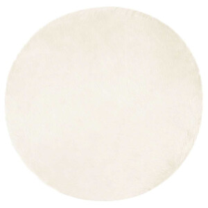 vidaXL Tapijt van imitatie TAFALLA Wit Ø 120 cm Polyester