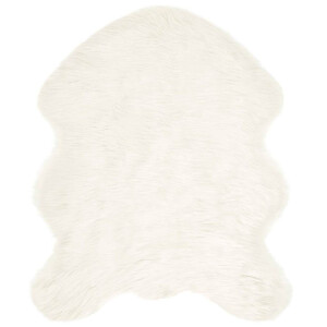 vidaXL Tapijt van imitatie TAFALLA Wit 50 x 80 cm Polyester
