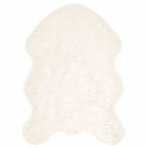 vidaXL Tapijt van imitatie TAFALLA Wit 60 x 90 cm Polyester